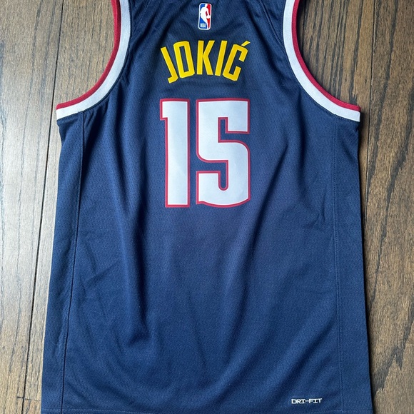 Nike Blue and Yellow Denver Nuggets Jersey - Picture 2 of 4